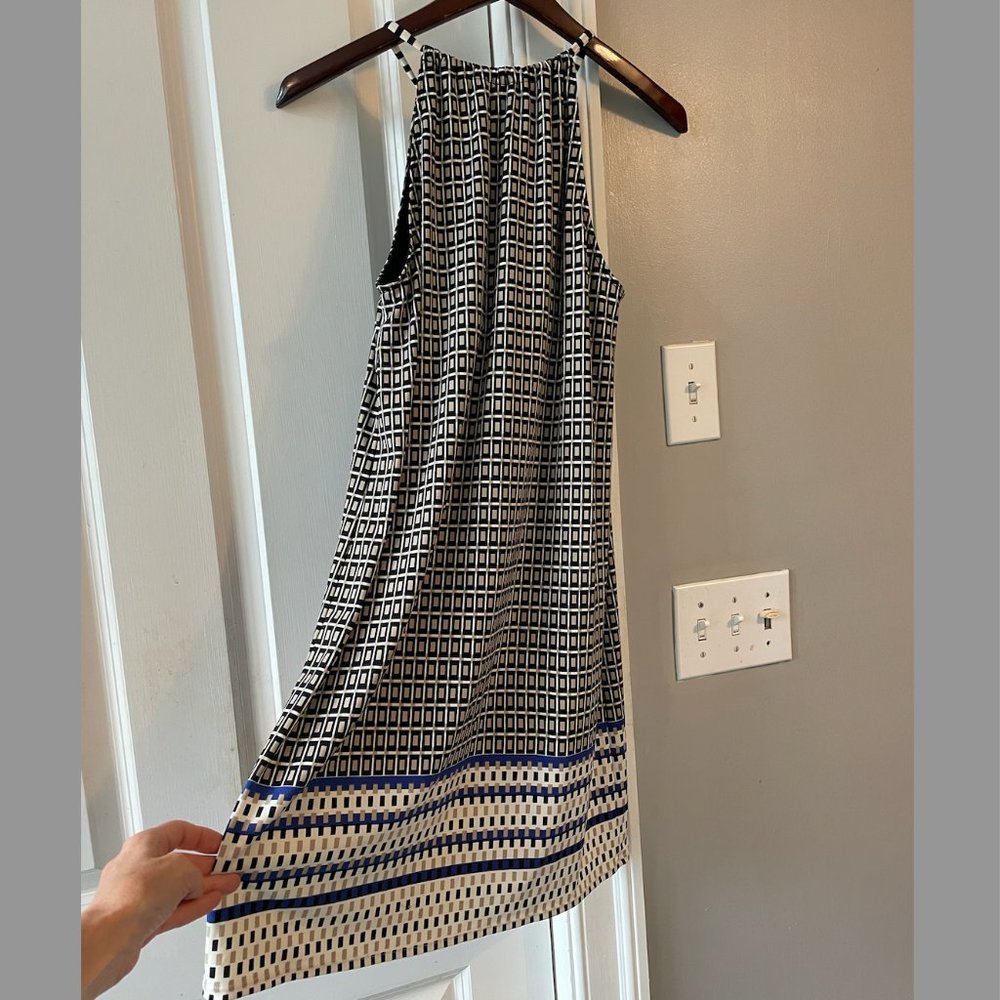 Max Studio shift tank dress cool geometric XS